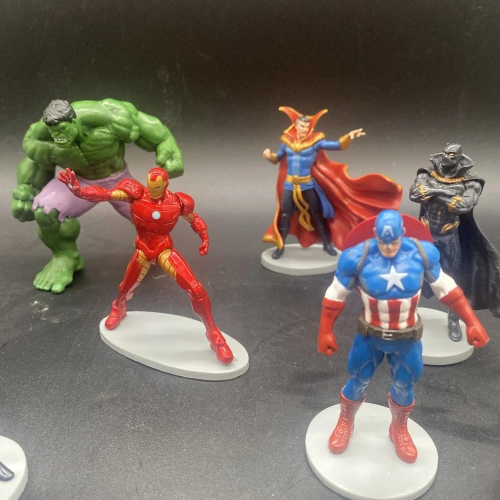 Marvel Disney Avengers Action Figures HULK- Lot Of 8 PVC Cake Toppers Dr Strange